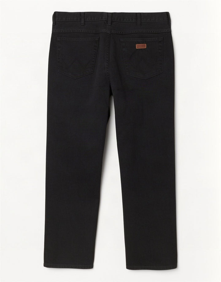 Ανδρικό τζιν ίσιο Wrangler Regular Fit W40 L32 Μαύρο βαμβακερό