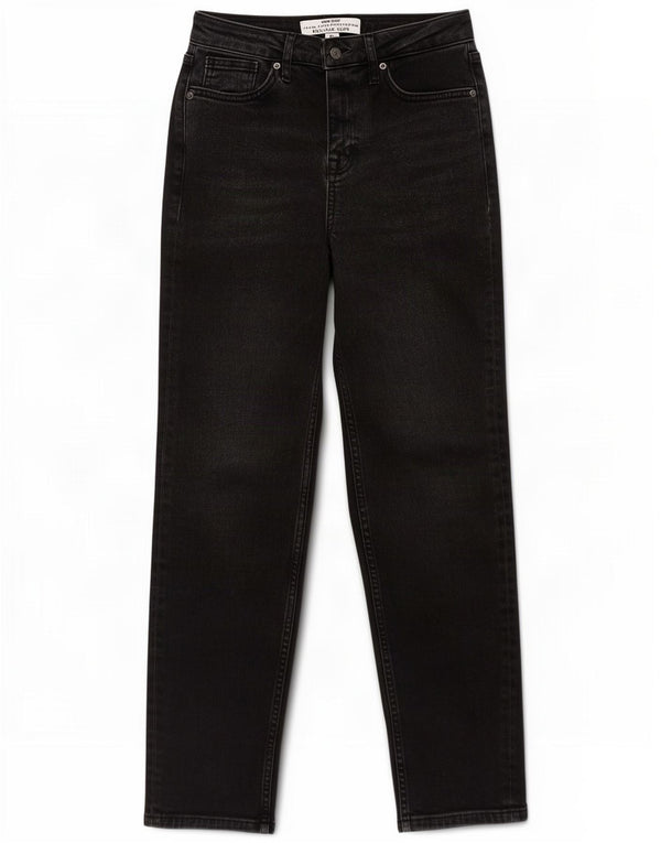 White Stuff Γυναικείο Χαλαρό Slim Jeans UK 8 Small W26 L28 Μαύρο βαμβακερό