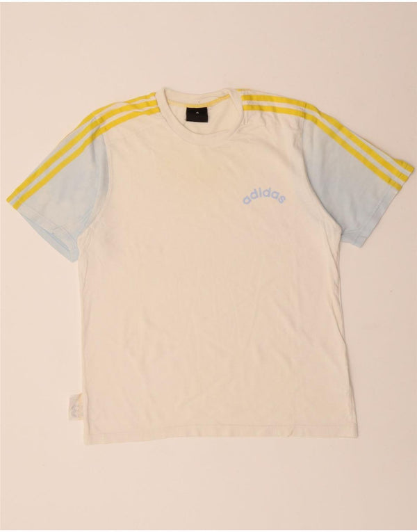 Ανδρικό T-Shirt ADIDAS Top Small White Colourblock Βαμβακερό