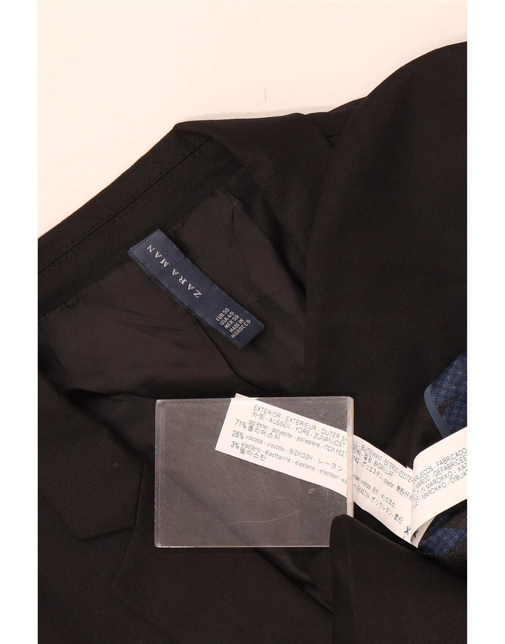 Zara Ανδρικό σακάκι μπλέιζερ με 2 κουμπιά EU 50 μεσαίο μαύρο πολυεστέρα