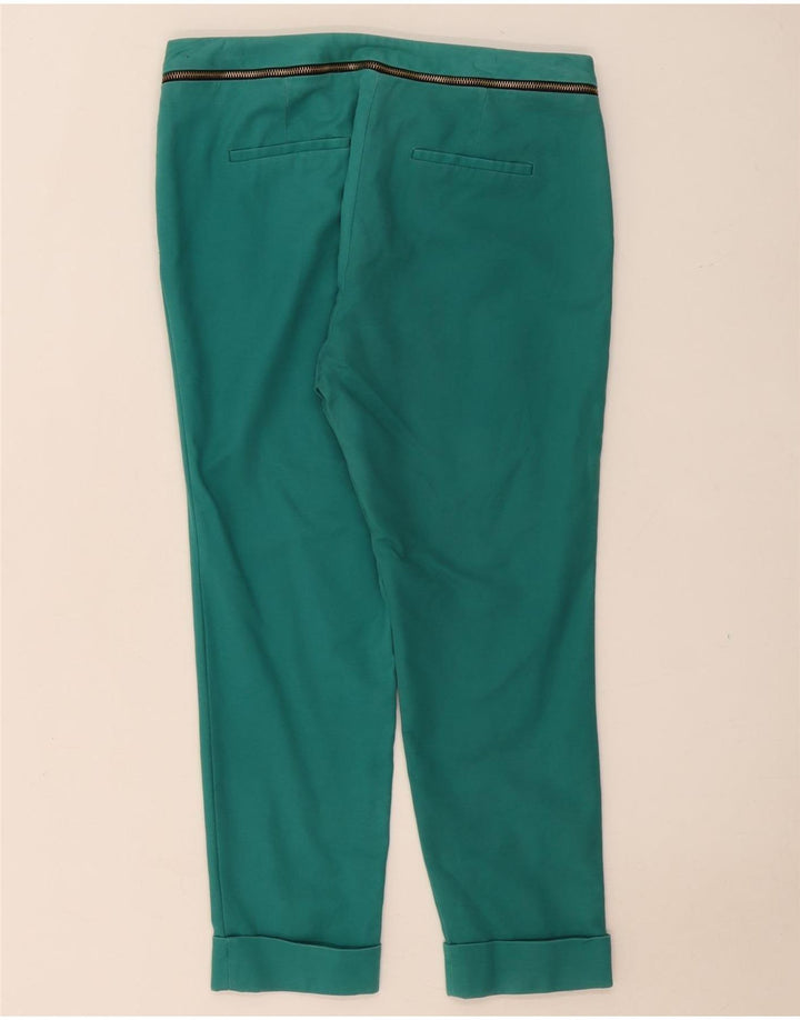 Zara Γυναικείο Slim Cropped Παντελόνι EU 40 Medium W30 L25 Green