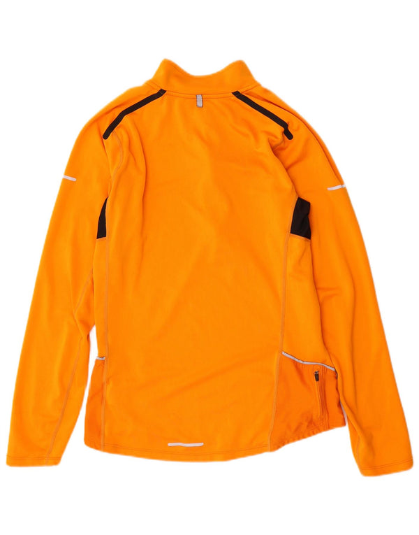Ανδρική φόρμα Nike Dri Fit με φερμουάρ πουλόβερ στο επάνω μέρος, μεσαίο πορτοκαλί χρώμα