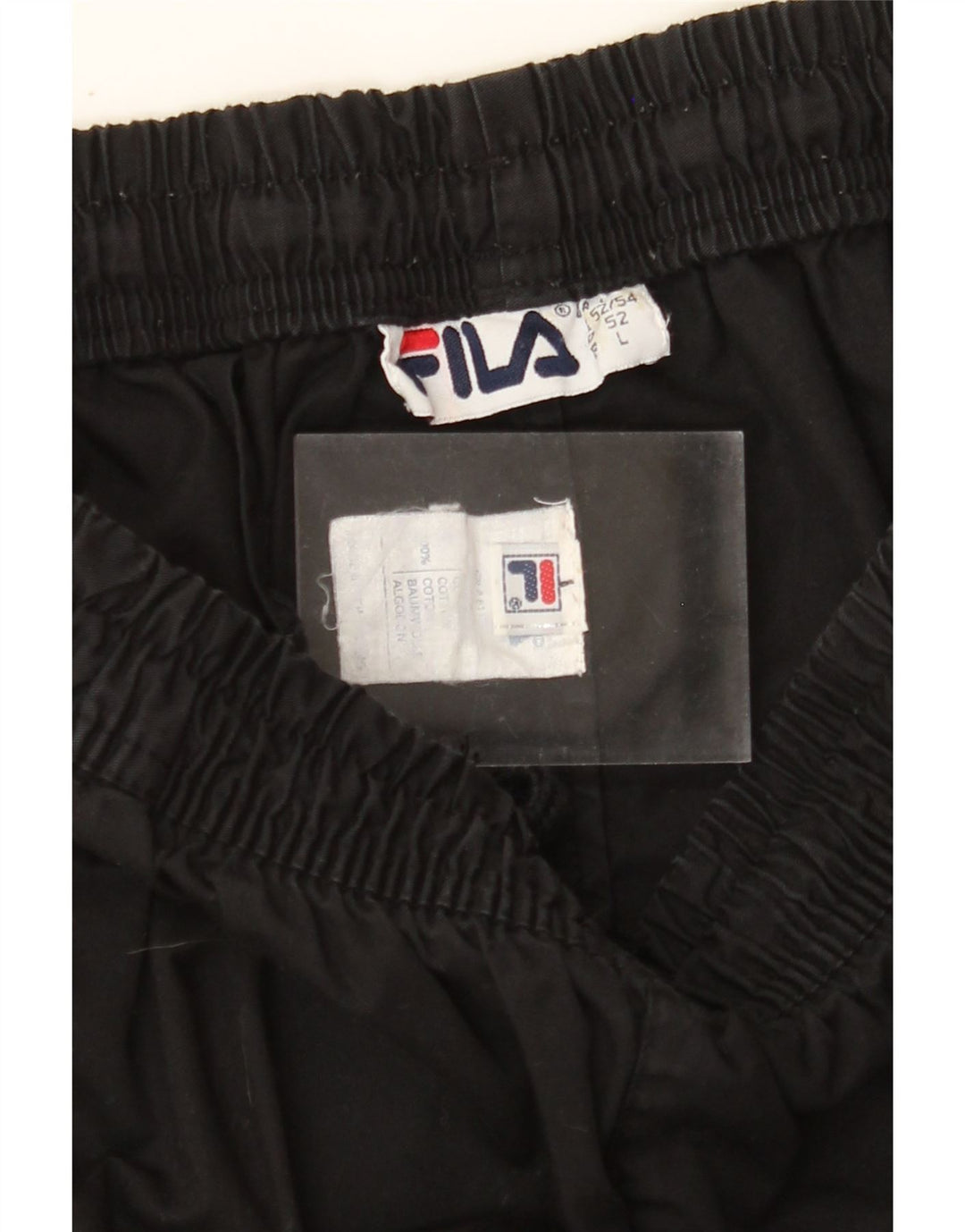 FILA Mens Sport Shorts Large   Black Cotton Vintage Fila and Second-Hand Fila from Messina Hembry 