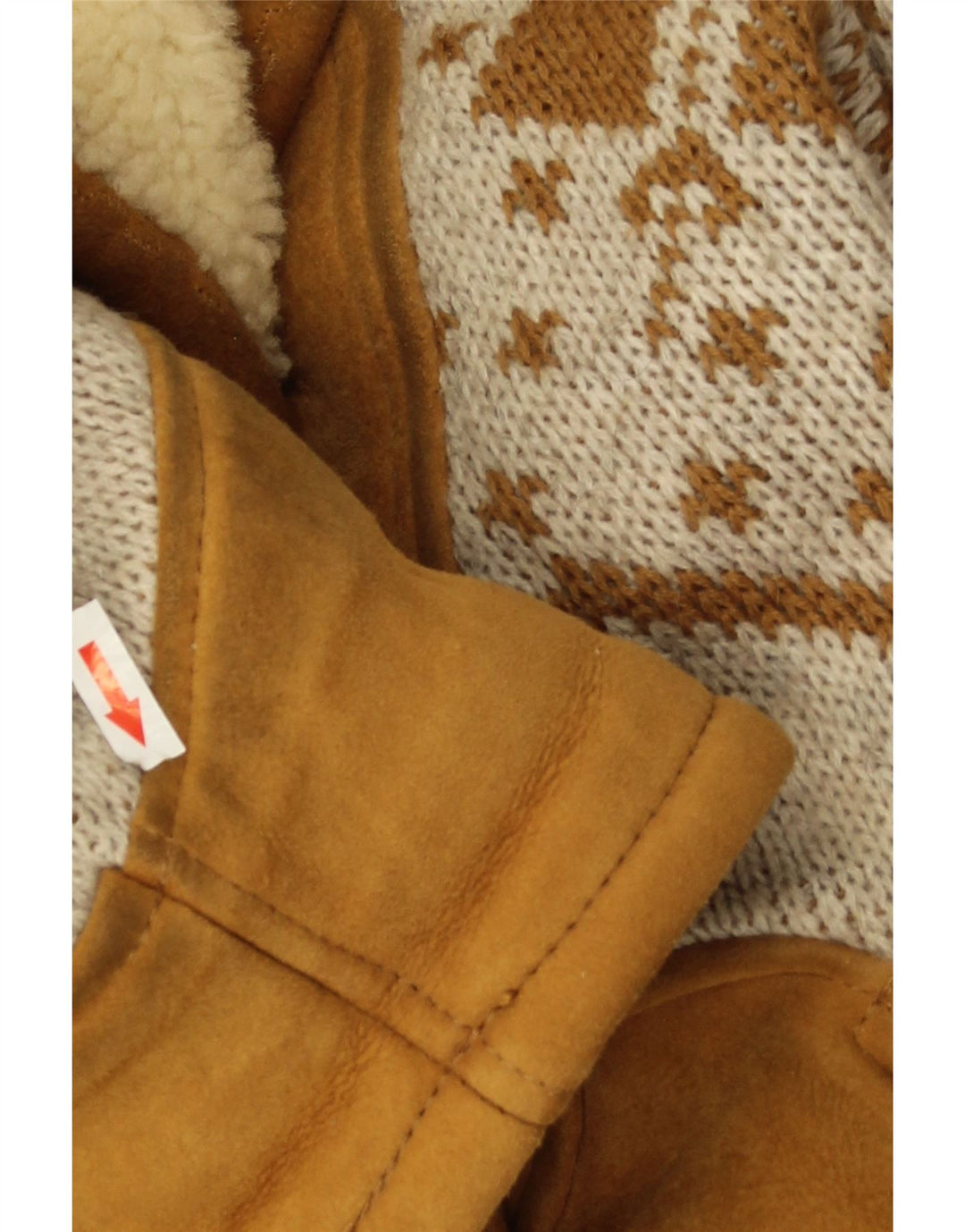 Vintage γυναικείο υπερμεγέθη μπουφάν EU 46 XL Beige Argyle/Diamond