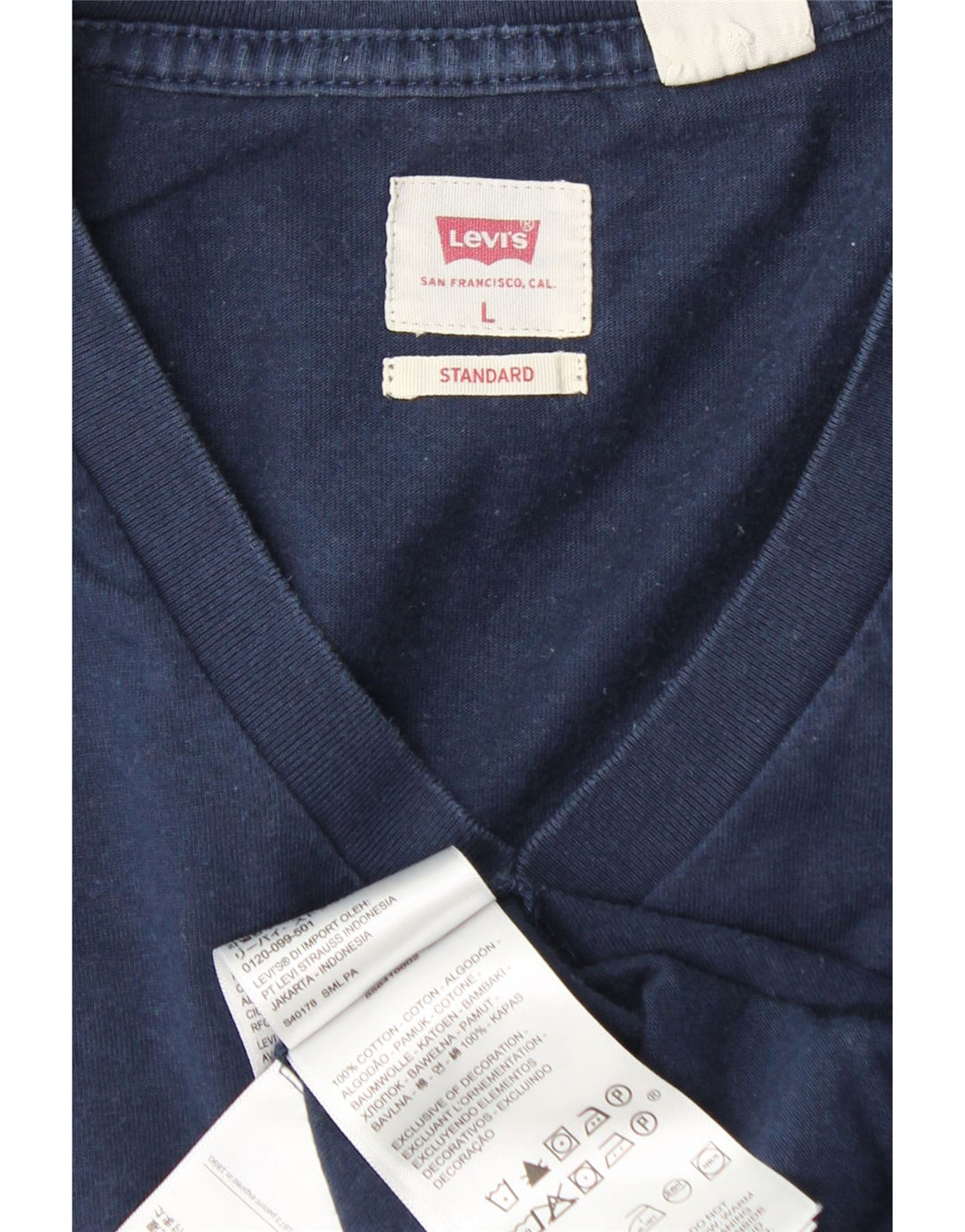 Ανδρικό T-Shirt LEVI'S Τυπικό Μπλουζάκι Μεγάλο Βαμβακερό Navy Blue