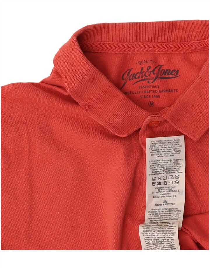 Ανδρικό πουκάμισο πόλο JACK & JONES Μεσαίο ροζ βαμβακερό
