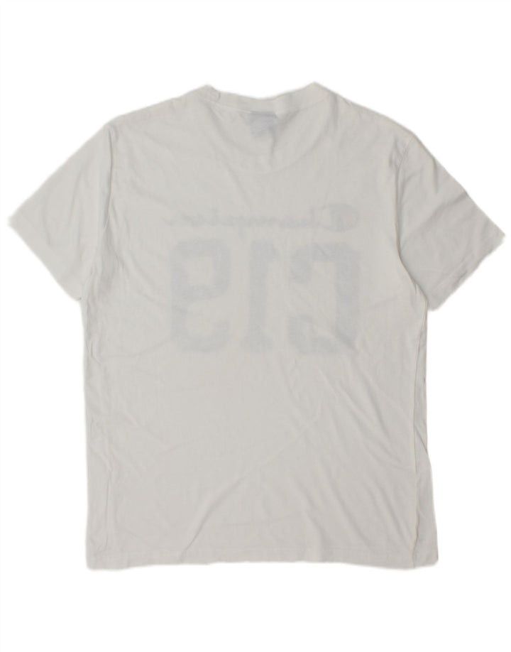 Ανδρικό γραφικό T-shirt CHAMPION Top Medium White