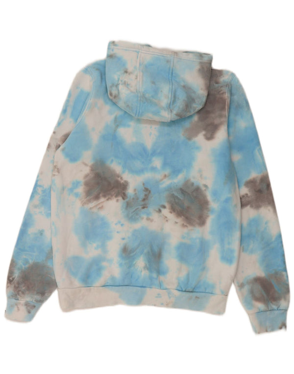 ELLESSE Boys Hoodie Jumper 13-14 Years Blue Tie Dye Cotton