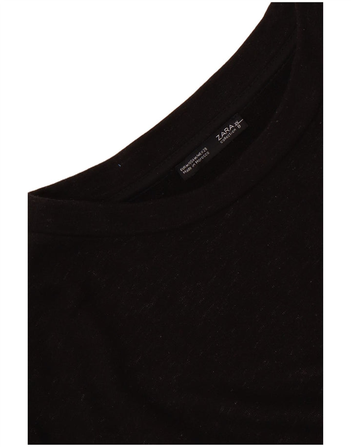 Zara γυναικείο τοπ μακρυμάνικο UK 14 Medium Black Flecked