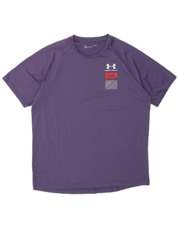 Under Armour Ανδρικό γραφικό T-Shirt Top Large Purple