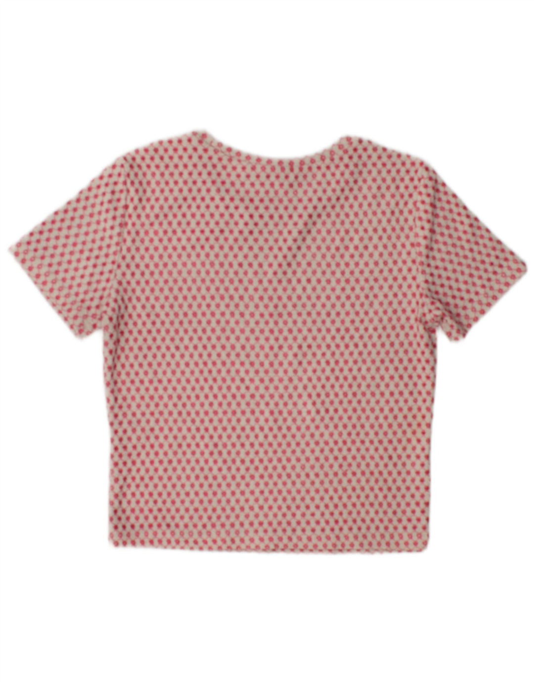 Zara Γυναικείο Crop Top UK 12 Medium Pink Geometric