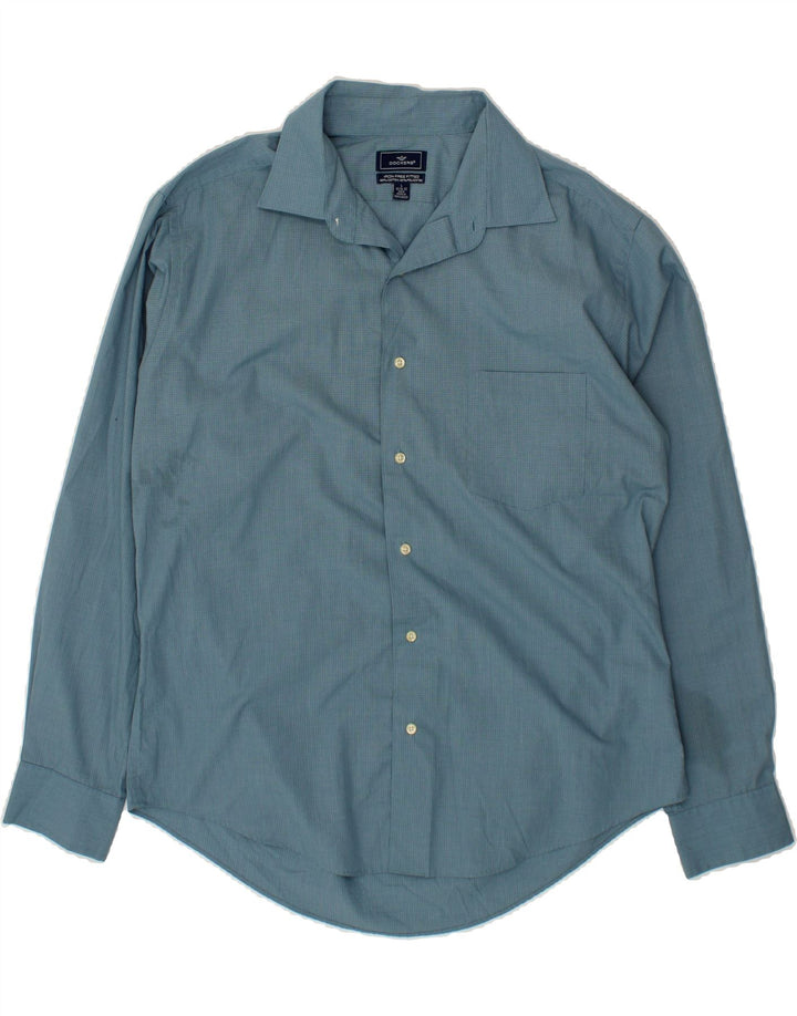 DOCKERS Mens Shirt Size 16 1/2 Large Blue Check Cotton Vintage Dockers and Second-Hand Dockers from Messina Hembry 