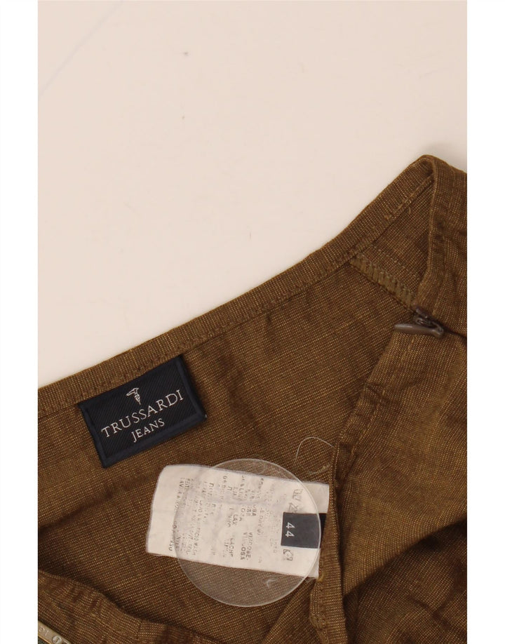 TRUSSARDI Γυναικεία φούστα σε γραμμή Α IT 44 Medium W29 Καφέ βισκόζη