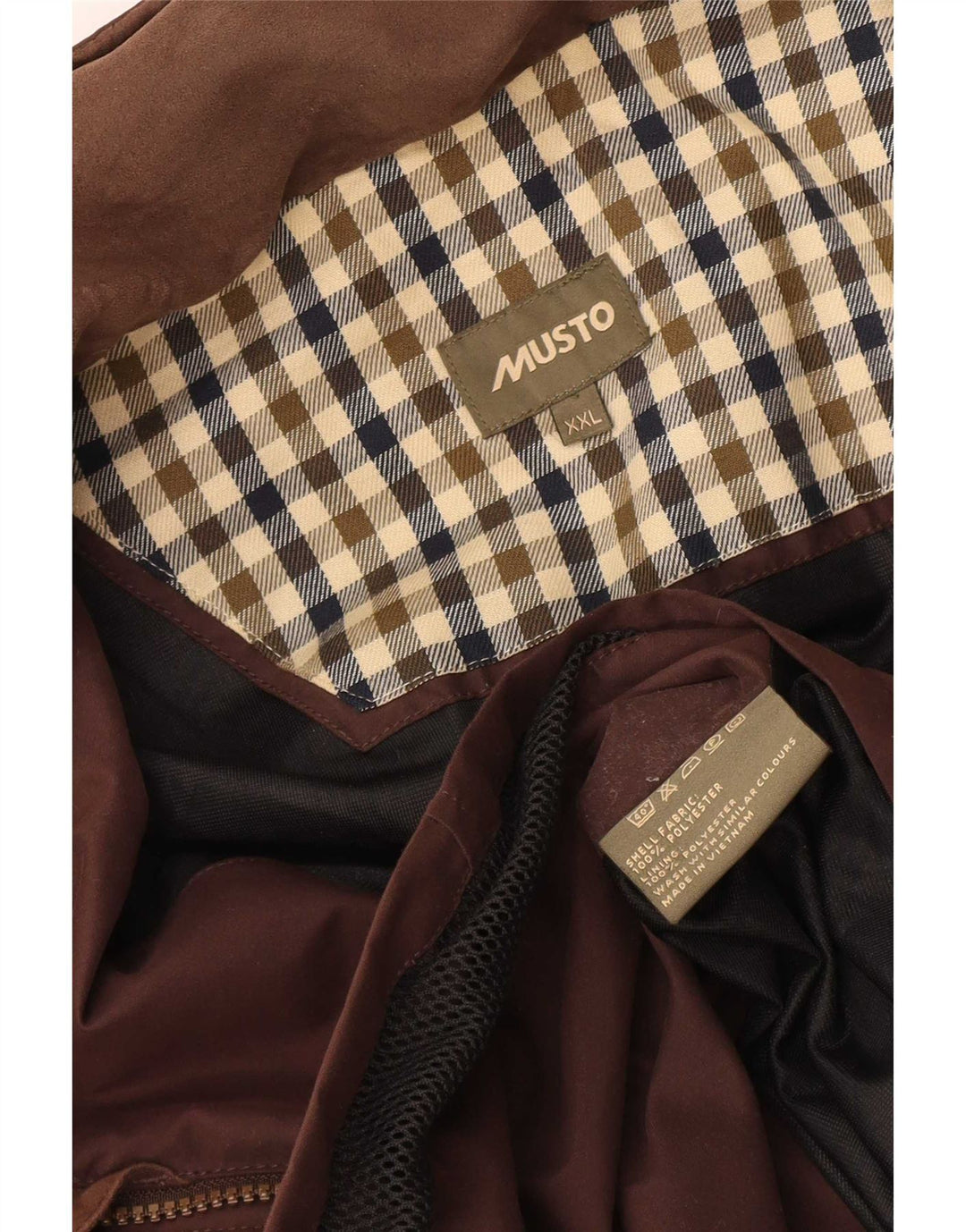 Ανδρικό παλτό αντιανεμικό Musto UK 44 2XL καφέ πολυεστέρας