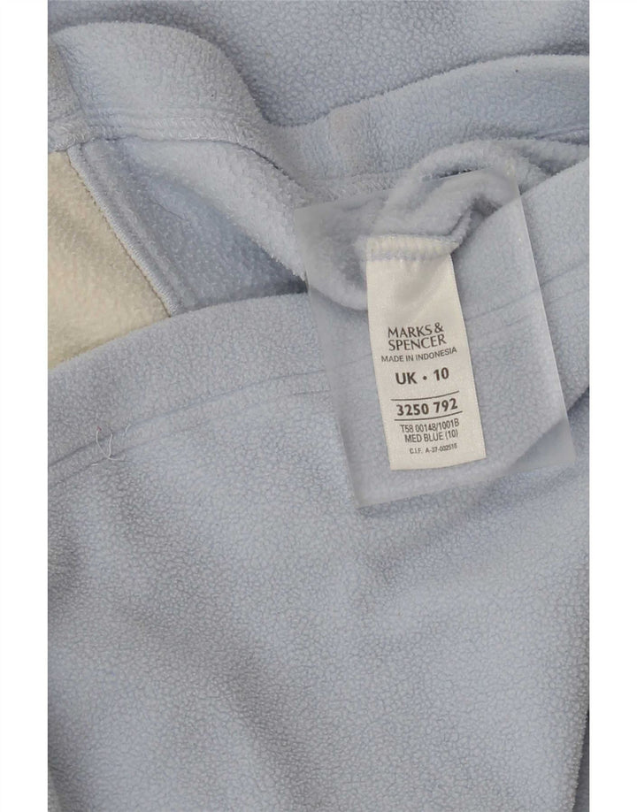 Marks & Spencer Γυναικείο μπουφάν φλις μεγάλου μεγέθους UK 10 μικρό μπλε πολυεστέρα