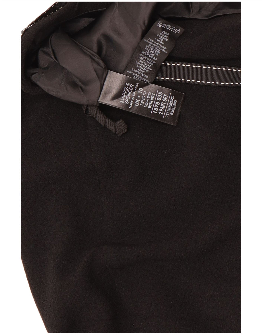 Marks & Spencer Γυναικεία φούστα A-Line UK 10 Small W30 Black Polyester