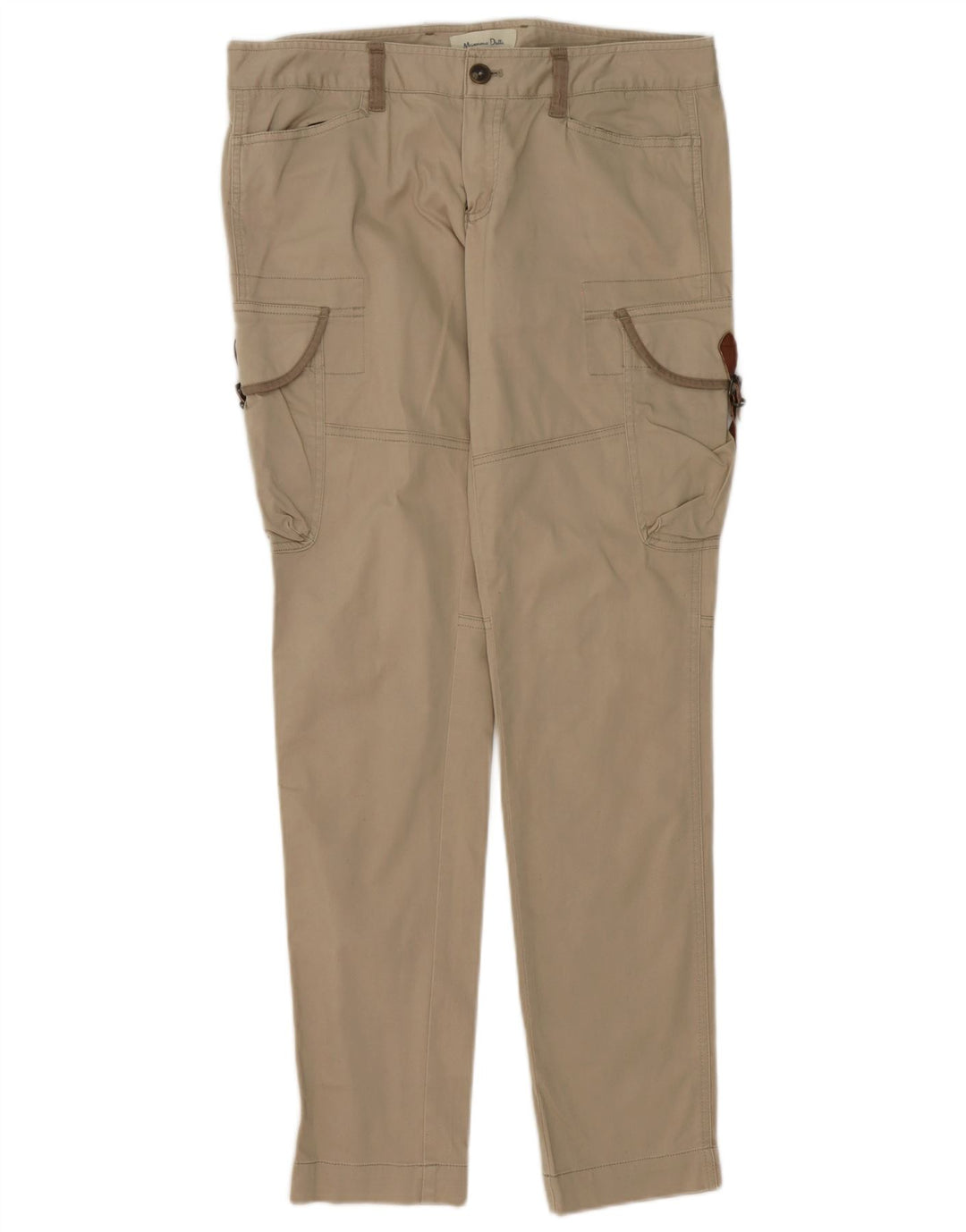 Massimo Dutti Γυναικείο Λεπτό Παντελόνι Cargo W30 L32 Μπεζ βαμβακερό