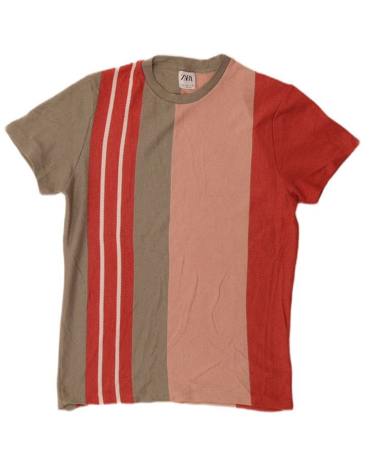 Ανδρικό T-Shirt Zara Top Μεσαίο Πολύχρωμο Ριγέ
