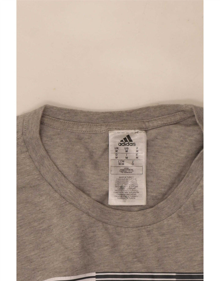 Ανδρικό γραφικό T-Shirt Adidas Τοπ μεσαίου γκρι βαμβακερό