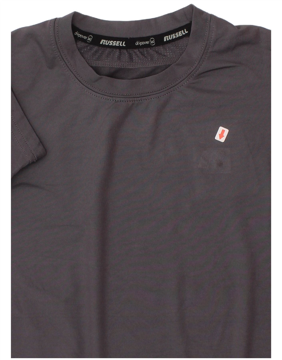 Russell Athletic Boys Dri-Power T-shirt Top 7-8 ετών Medium Grey Polyester