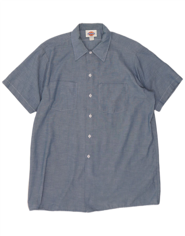 DICKIES Ανδρικό κοντομάνικο πουκάμισο μεγάλο μπλε βαμβακερό