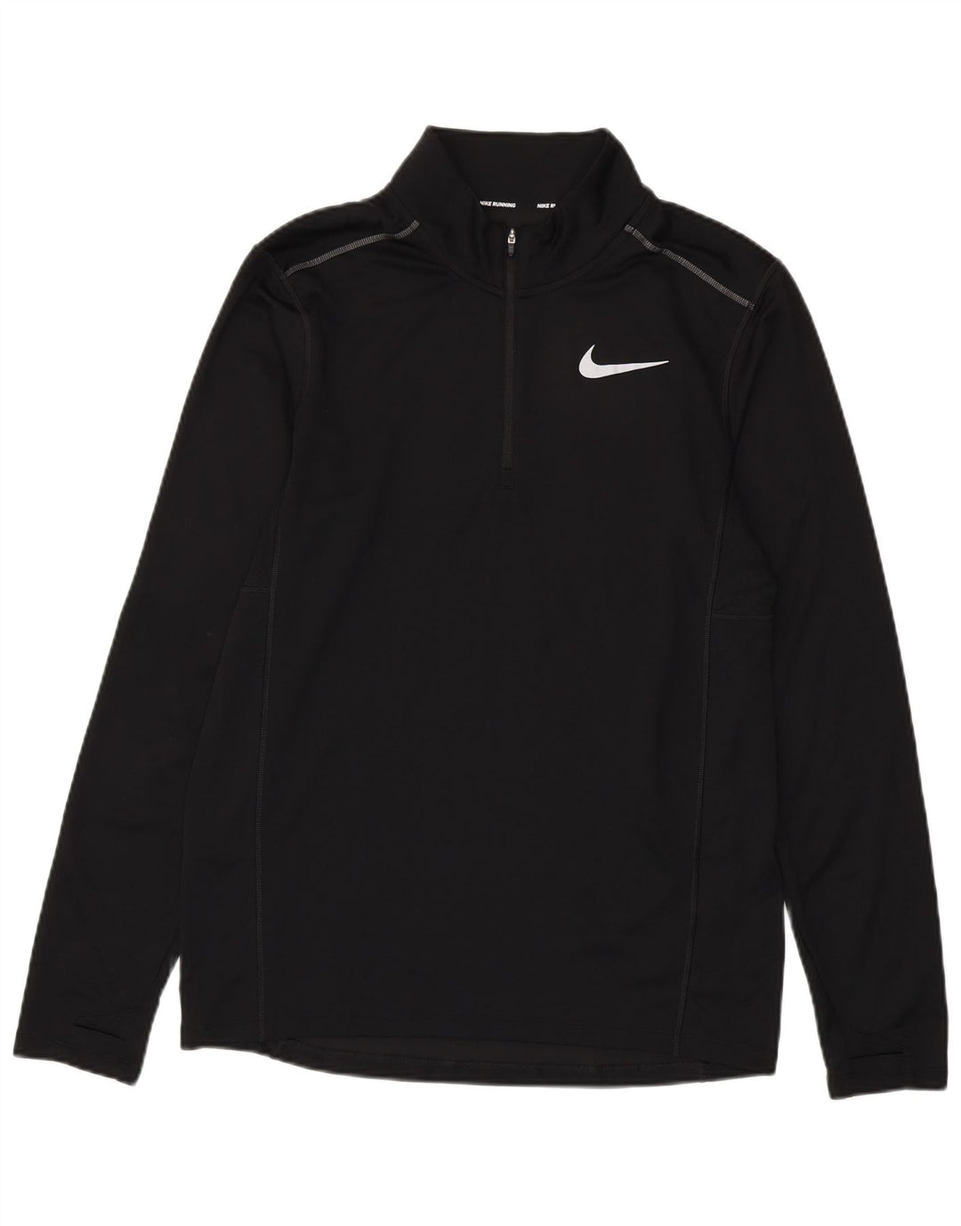 Ανδρική φόρμα Nike Dri Fit με φερμουάρ πουλόβερ στο επάνω μέρος από μεσαίο μαύρο πολυεστέρα