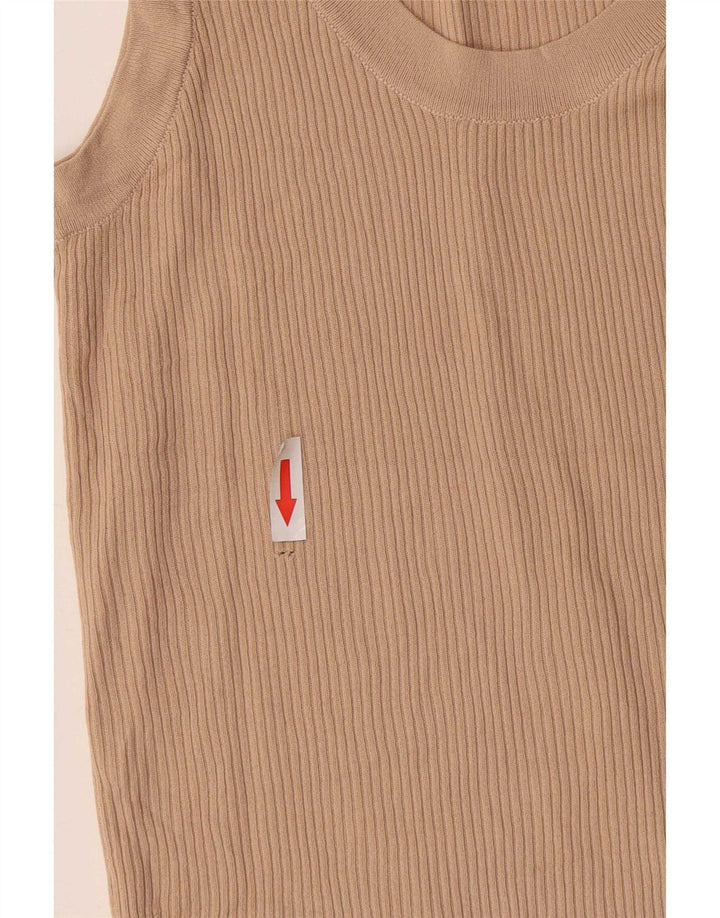 Zara Γυναικείο Γιλέκο Τοπ UK 8 Small Beige Viscose