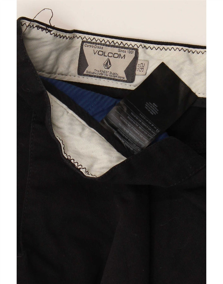 Ανδρικό ίσιο παντελόνι Chino Volcom W32 L30 μαύρο βαμβακερό