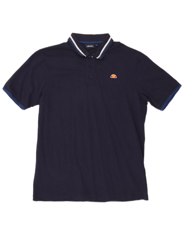 Ανδρικό μπλουζάκι πόλο Ellesse XL Navy Blue Cotton