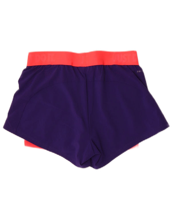 Γυναικείο αθλητικό σορτς Nike Dri Fit UK 10 Small Purple Colourblock