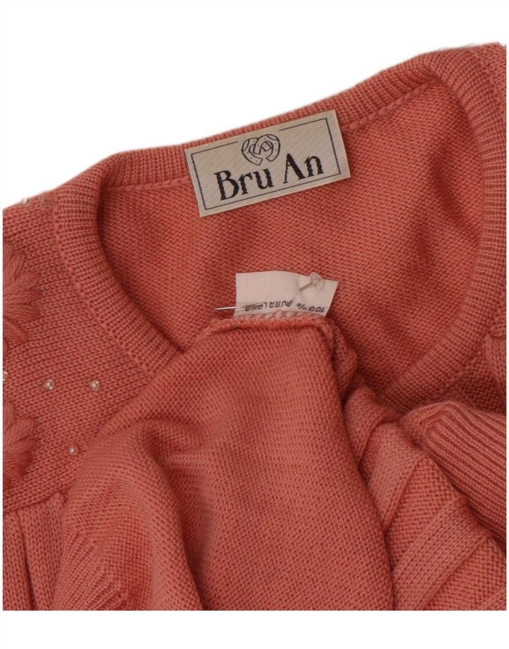 Vintage γυναικεία ζακέτα UK 16 Large Pink Wool