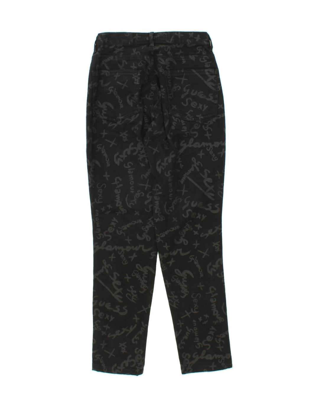 GUESS Womens Graphic Slim Jeans W28 L29 Black Cotton Vintage Guess and Second-Hand Guess from Messina Hembry 