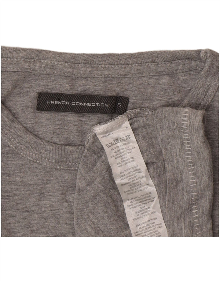 Γυναικείο T-Shirt French Connection Top UK 10 Small Grey Cotton