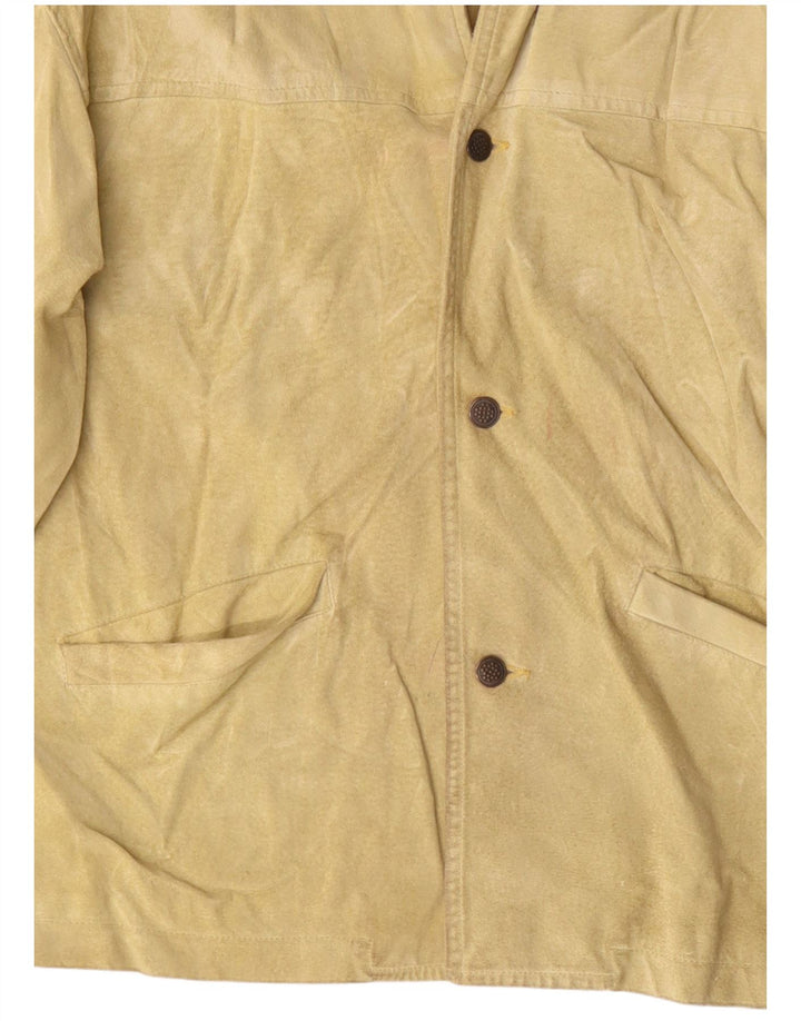Ανδρικό Suede Jacket Colombus UK 38 Medium Yellow