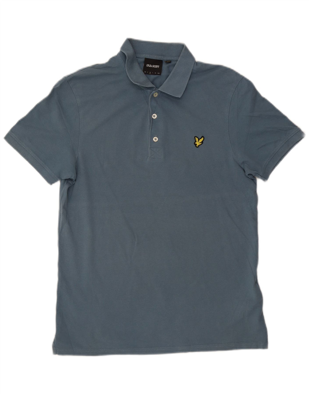 Ανδρικό πουκάμισο πόλο Lyle & Scott, μεσαίο μπλε βαμβακερό
