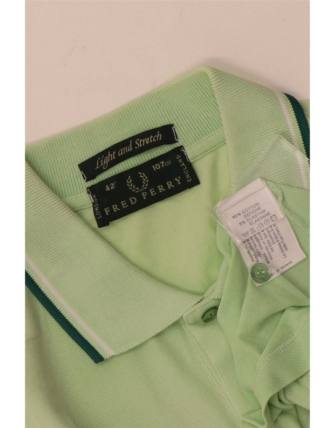 Fred Perry Ανδρικό ελαφρύ και Stretch Πόλο Μπλουζάκι Μεσαίο Πράσινο Βαμβακερό