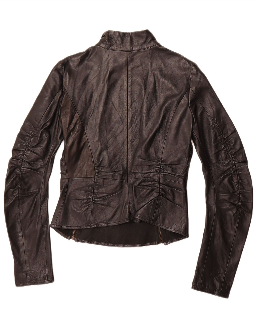 NOLITA Γυναικείο Crop Leather Racer Jacket UK 8 Small Black