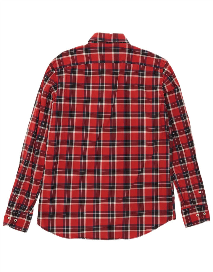 Massimo Dutti Ανδρικό πουκάμισο Casual Fit Flannel με μεγάλο κόκκινο καρό
