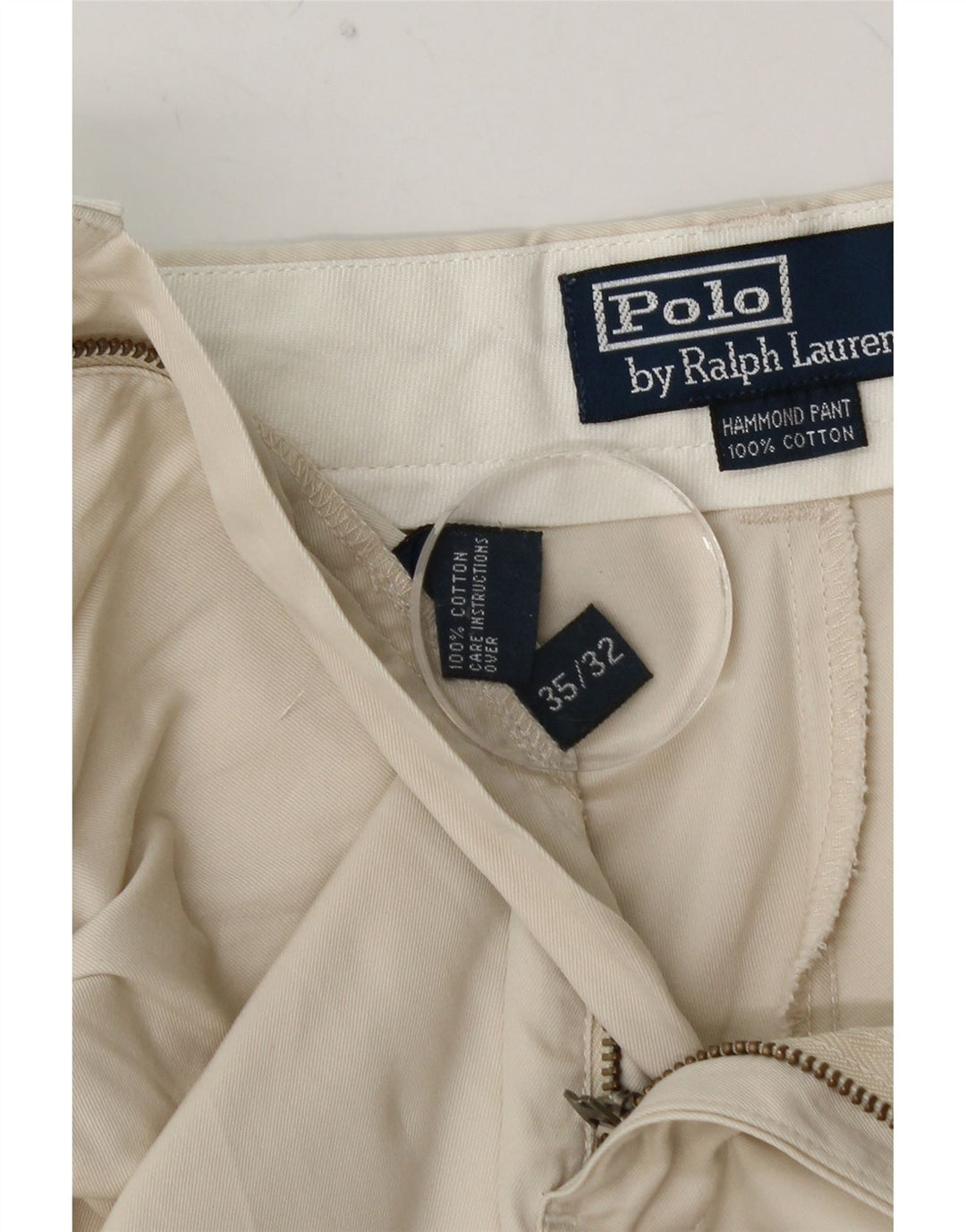 Ανδρικό παντελόνι Chino POLO RALPH LAUREN W35 L32 από λευκό βαμβάκι