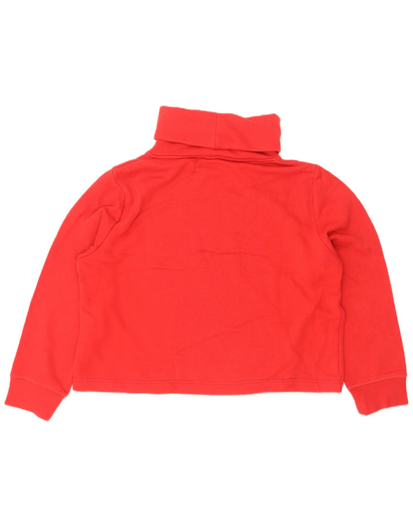 Zara Γυναικείο Φούτερ με ρολό Crop, Jumper UK 18 XL Κόκκινο