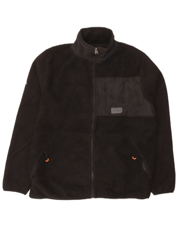 Superdry Ανδρικό Fleece Jacket UK 44 2XL Μαύρο Πολυεστέρας