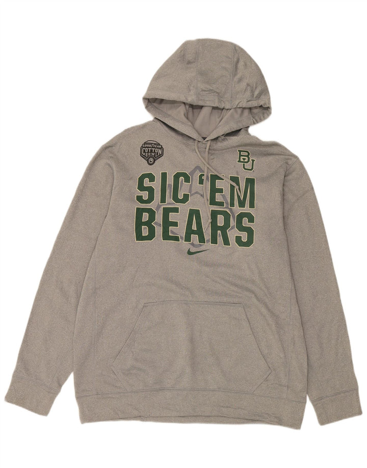 Nike Ανδρικά Baylor Bears Graphic Hoodie Jumper Large Grey Polyester