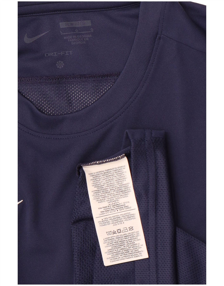 Ανδρικό NIKE Dri Fit Slim Fit Top Μακρύ μανίκι μεγάλο μπλε ναυτικό πολυεστέρας