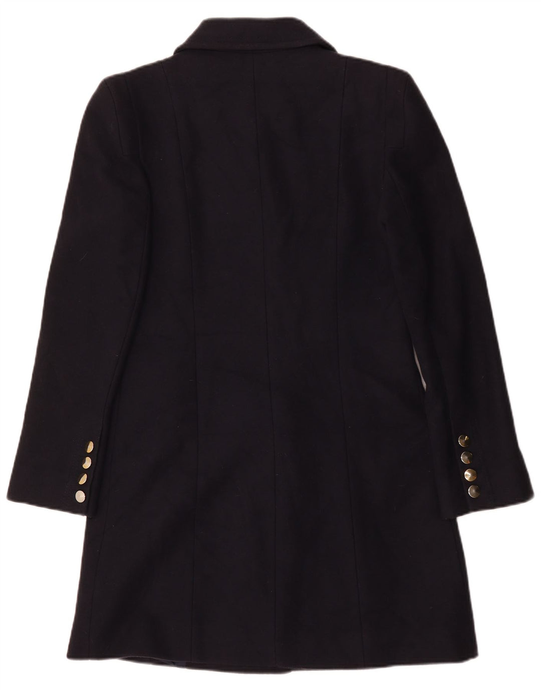 Hobbs Γυναικείο παλτό με διπλό στήθος UK 10 Small Navy Blue Virgin Wool