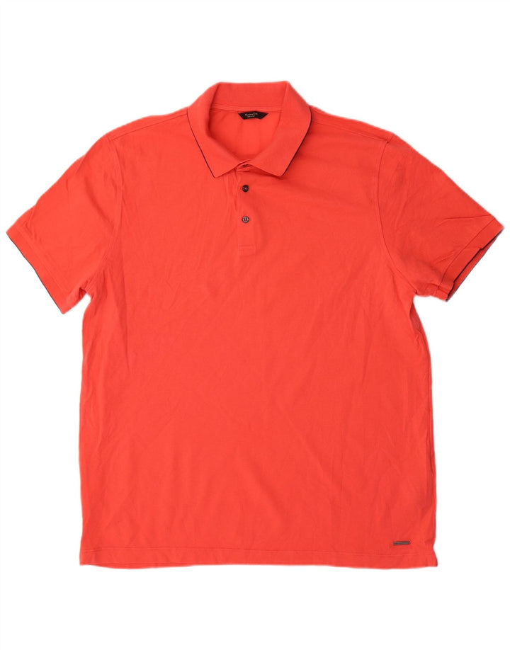 Ανδρικό πουκάμισο πόλο Massimo Dutti XL Κόκκινο βαμβακερό
