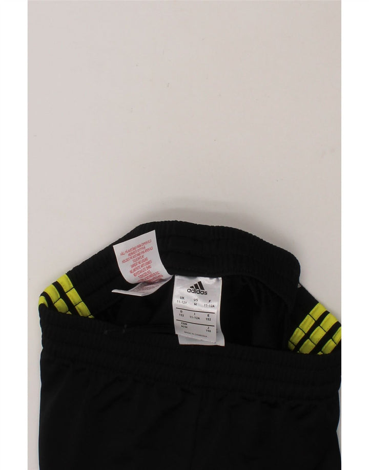 ADIDAS Boys Tracksuit Trousers 11-12 Years  Black Polyester Vintage Adidas and Second-Hand Adidas from Messina Hembry 