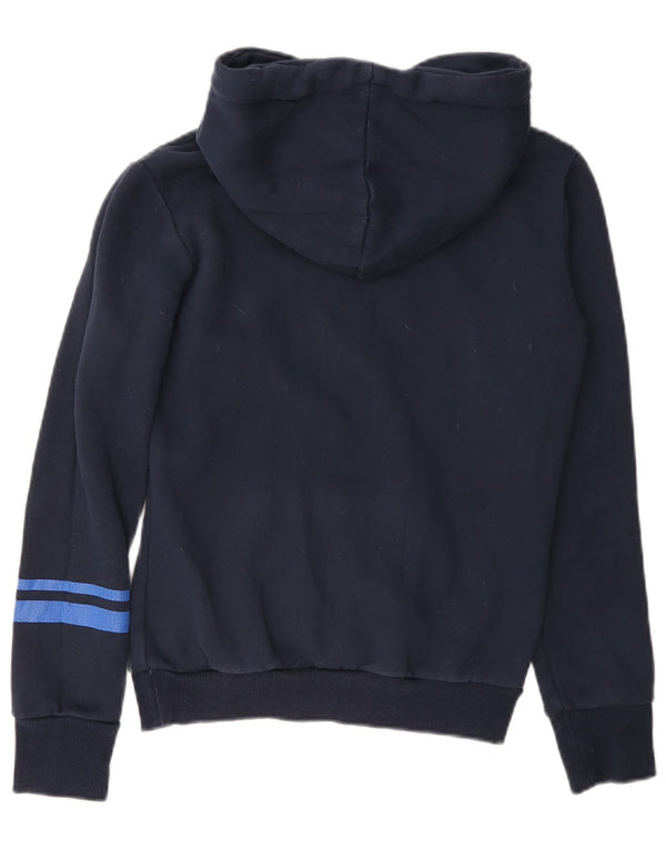Superdry Γυναικεία γραφικά υπερμεγέθη κουκούλα UK 6 XS Navy Blue Cotton