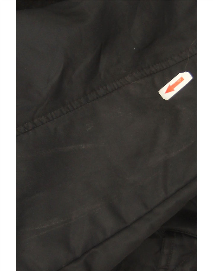 Zara Γυναικείο Crop Bomber Jacket UK 16 Large Black Nylon