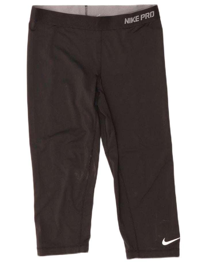 Γυναικεία γραφικά κολάν Capri Nike UK 26 Large Black Polyester