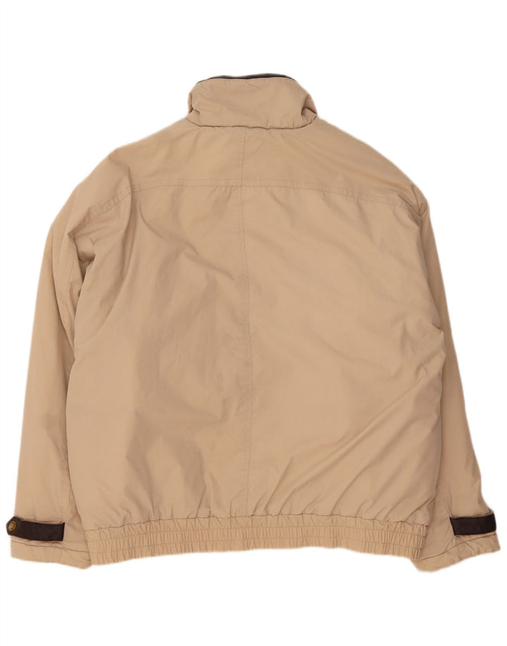 VINTAGE Mens Bomber Jacket UK 42 XL Beige Polyester